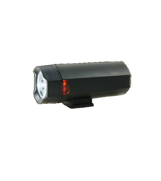Bottari bicycle front light Lumina fata pentru bicicleta mounted on bike handlebar, illuminated with bright LED light.