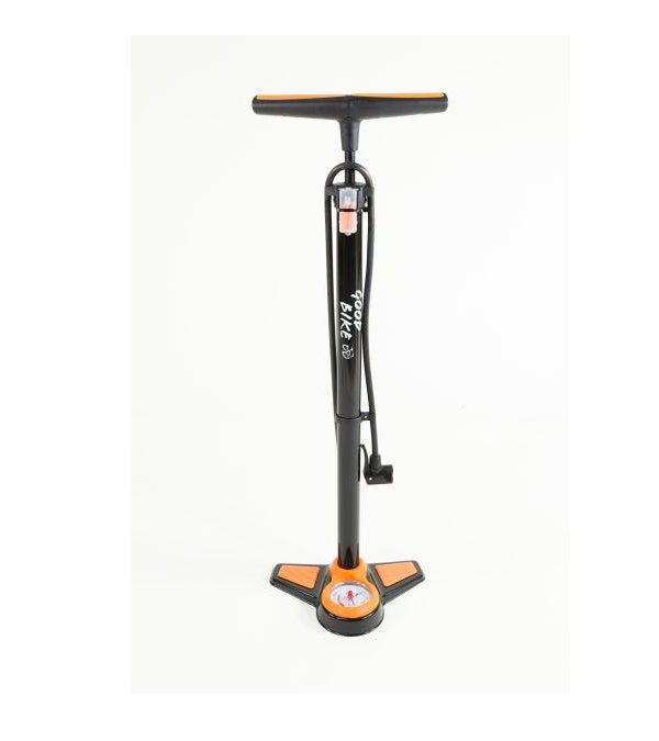 Bottari Power Star bicycle pump with manometer and AV, DV, FV valves for bicycle maintenance and inflation.