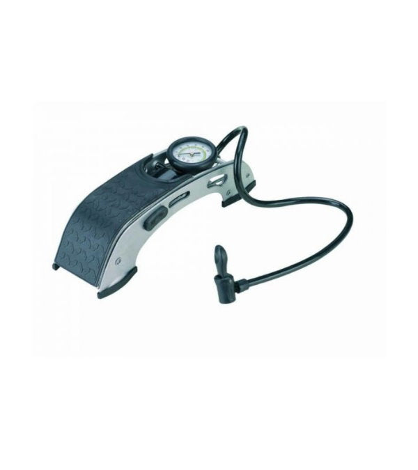 Bottari foot pump with cylinder and manometer, auto and bike accessory, used for tire inflation and pressure measurement
