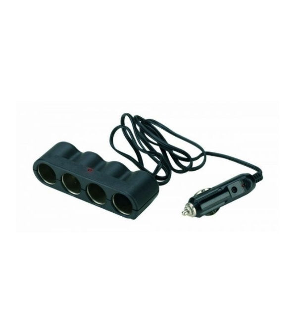 Bottari quadruple auto power socket with extendable 12V/24V cable and four sockets for vehicle electrical accessories.