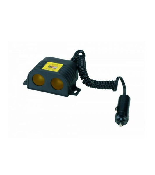 PRIZA DUBLA CU CABLU EXTENSIBIL 12V 24V TWO SOCKETS