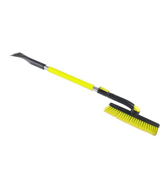 Perie zapada cu racleta gheata Bottari, 102-137 cm, maner extensibil, galben