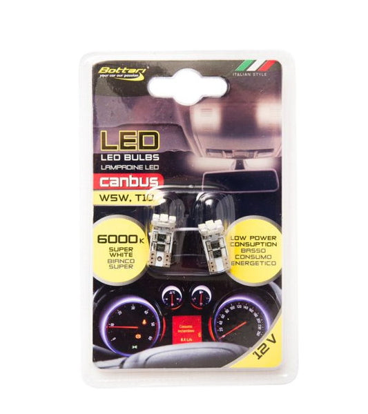 SET 2 BECURI T10 CANBUS 4SMD 3528 ALB