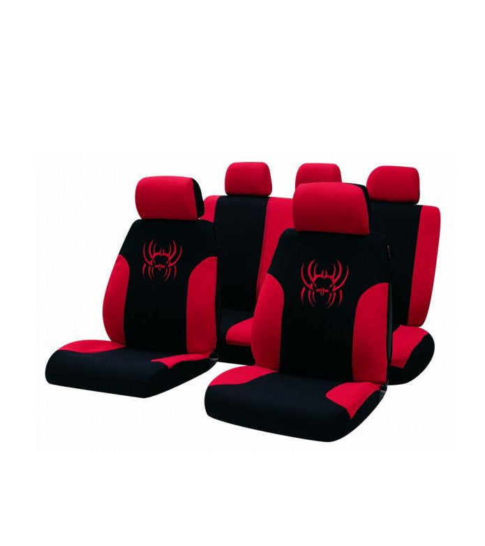 SET HUSE AUTO TRIBAL NEGRU ROSU