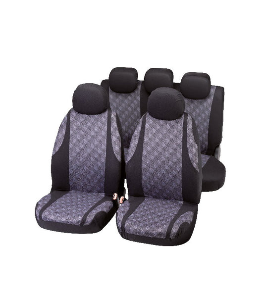 SET UNIVERSAL HUSE AUTO JAQUARD NEGRU GRI