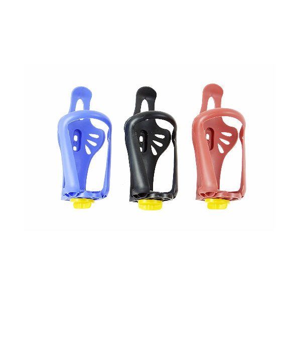 Bottari adjustable bicycle water bottle holder for 52-72mm bottles with hold-on design, mounted on a bike frame.