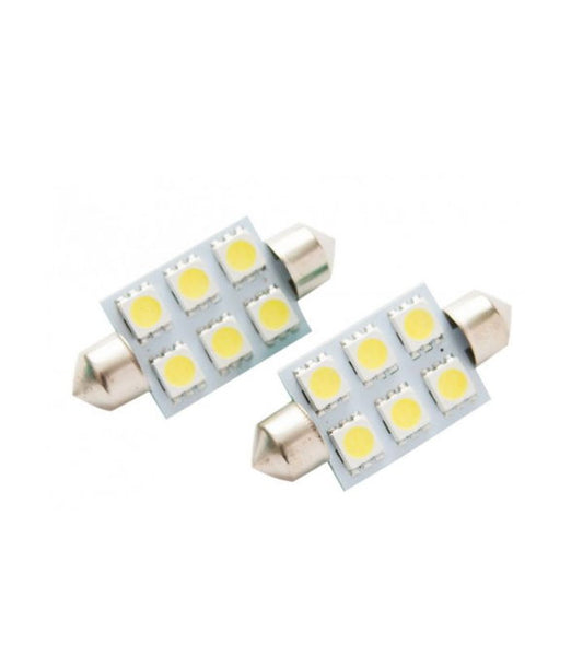 Set 2 becuri led T11*39 6SMD 5050 WHITE