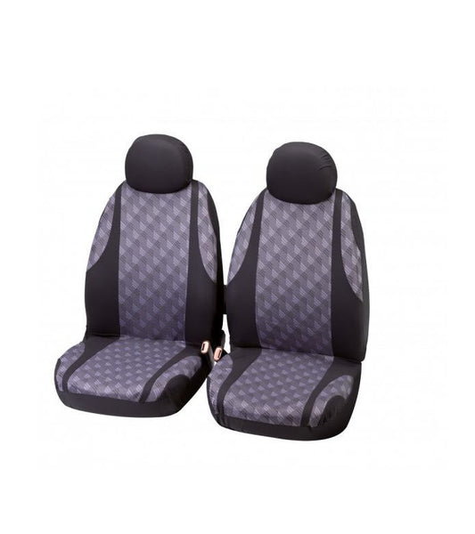 Set 2 huse auto universale Jaquard negru gri