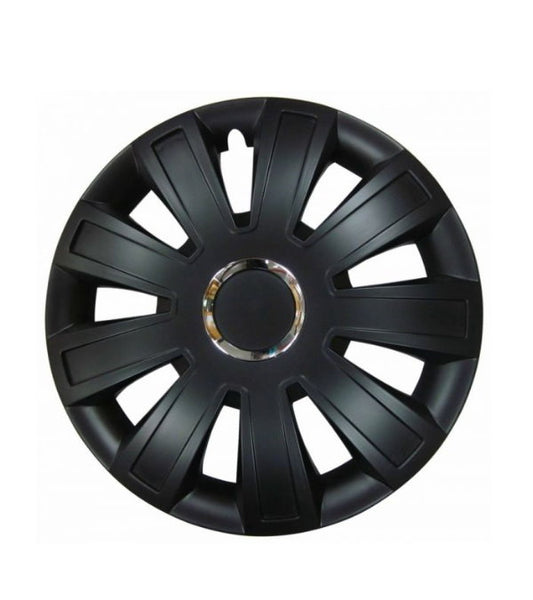 Set 4 capace roti 14 inch negru mat