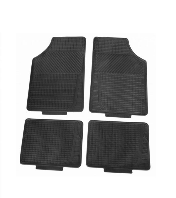Set 4 covorase auto Double Face negru PVC