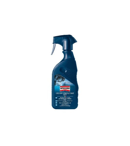 Arexons 500ml matte finish dashboard cleaner and protector solution for car interior surfaces.