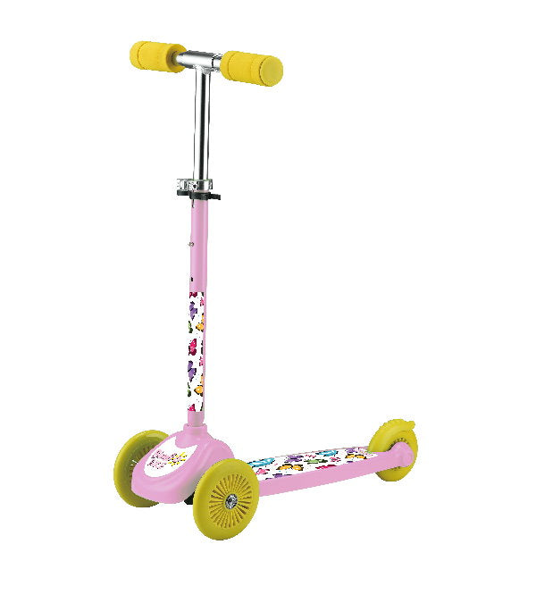 Trotineta fete, fluturi, roz 2-6 ani
