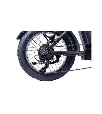 Bicicletă electrică 20” cadru aluminiu, 7 viteze Shimano, frâne pe disc, baterie 10.4Ah