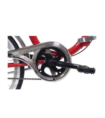 Bicicletă pliabilă damă 20” cadru oțel, 1 viteză, frâne V-Brake, roșu