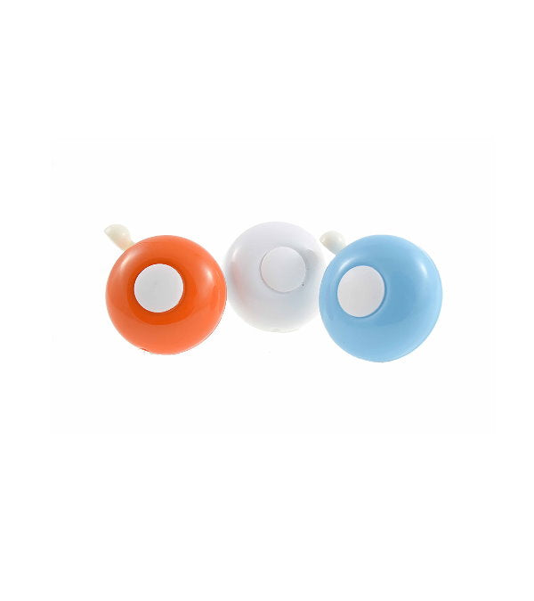 Colorful UFO-shaped bicycle bell by Bottari, designed as a fun bike accessory with vibrant colors and a playful design.