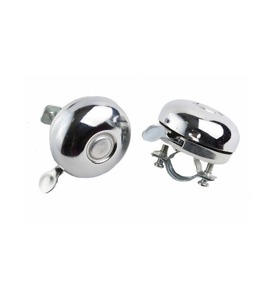 Colorful round bicycle bell by Bottari, designed as a bicycle accessory with a cheerful sound, suitable for all bike types.
