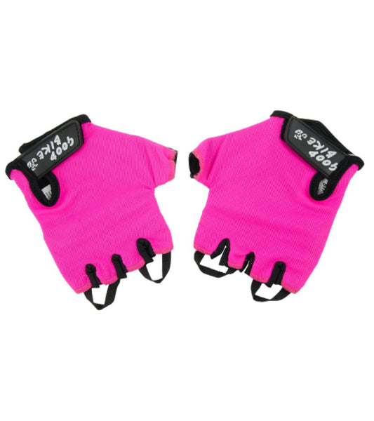 Pink cycling gloves for women in size S by Bottari, showing the breathable fabric and padded palms for comfortable biking.