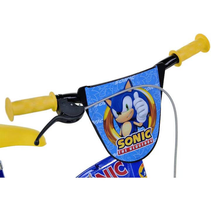 Bicicletă băieți 12” Sonic, roți ajutătoare, 2–4 ani